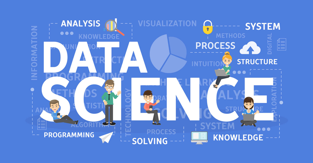 Data science roadmap visual with analytics and technology theme